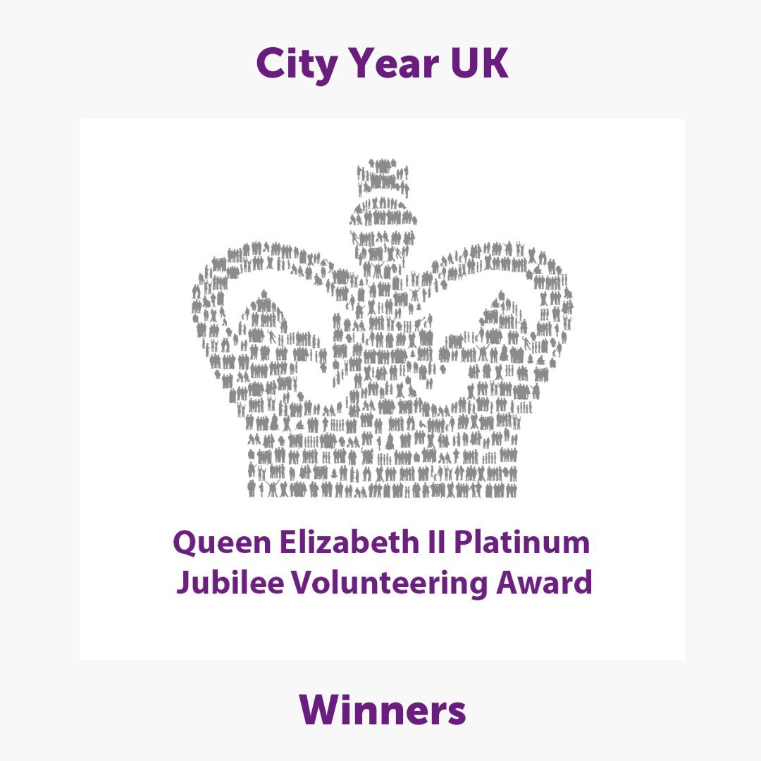 City Year UK (@cityyearuk) on Twitter photo Fantastic news today: <a href="/CityYearUK/">City Year UK</a> is proud to be one of 20 outstanding charities awarded the Queen Elizabeth II Platinum Jubilee Volunteering Award, with a winners' list personally approved by His Majesty The King. We're very excited! 🏆
#PlatinumJubileeQAVS <a href="/DCMS/">Department for Culture, Media and Sport</a> @QueensAwardVS Fantastic news today: <a href="/CityYearUK/">City Year UK</a> is proud to be one of 20 outstanding charities awarded the Queen Elizabeth II Platinum Jubilee Volunteering Award, with a winners' list personally approved by His Majesty The King. We're very excited! 🏆
#PlatinumJubileeQAVS <a href="/DCMS/">Department for Culture, Media and Sport</a> @QueensAwardVS
