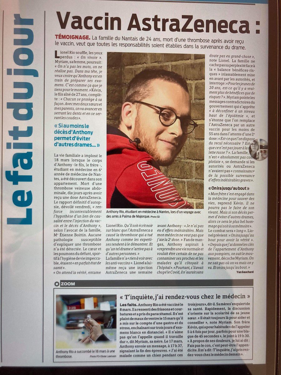myriam6rio's tweet photo. @JosianeLepine @Ecole_Oubliee Dites le à mon fils Anthony qui est décédé suite au vaccin à l’âge de 24 ans,c’est prouvé. Dites le aux nombreuses personnes qui ont perdu un être cher ou qui subissent les effets secondaires suite à cette vaccination. Faites ce que vous voulez mais arrêtez votre propagande https://t.co/uxu3LECJEH