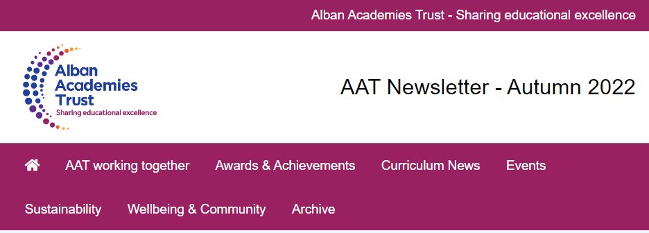 Here is the Autumn edition of the Alban Academies Trust Newsletter. newsletter.albanacademiestrust.org.uk/index.php?edit…