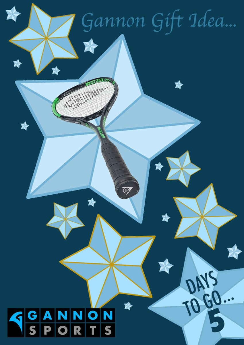 Xmas Countdown - Not long to go now! Why not give the gift of Squash! A great game for cold winter days, &amp; this racket is the ideal starter racket!

gannonsports.co.uk/dunlop-blaze-i…

#GannonSports