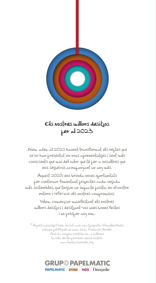 grup_efebe's tweet photo. Un any més, contribuïm a @arrelsfundacio aportant el nostre granet de sorra a la vida de persones sense sostre.
Aquesta tipografia #Homelessfonts la va crear en Miquel, un amic de la fundació. Els beneficis es destinen a les 14.000 persones que es troben en aquesta situació. https://t.co/70zr7JuUc7