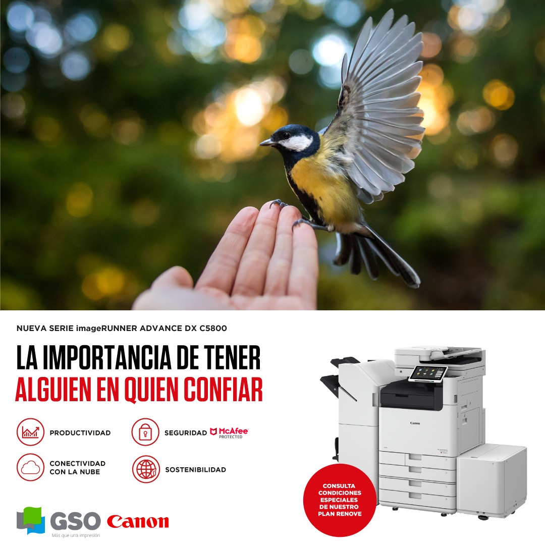 CanonGso's tweet photo. Cuando hablamos de fiabilidad y confianza, Canon es la elección 📢
La gama imageRUNNER ADVANCE DX de equipos multifunción garantiza el más alto nivel de rendimiento y la más alta fiabilidad 📊
✔ Calidad
✔ Fiabilidad
✔ Productividad
https://t.co/2mdj76hbN9 https://t.co/uu2QeF2rUM