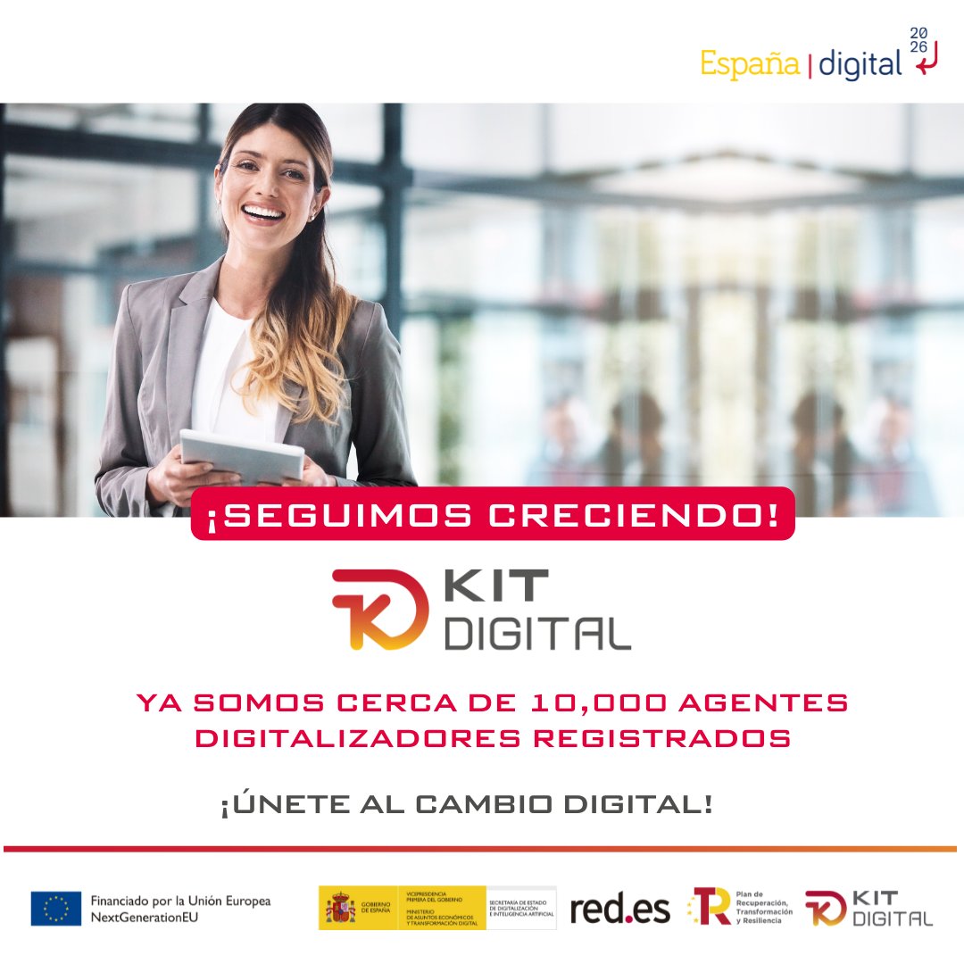 👨‍💻¡Casi 10.000 agentes digitalizadores registrados! 

🔎Consulta el catálogo de agentes digitalizadores de #KitDigital y encuentra el que más se adapte a tus necesidades ➡️bit.ly/3Bs81q0

<a href="/redpuntoes/">Red.es</a>
<a href="/P_Recuperacion/">Plan de Recuperación</a> 
#NextGenerationEU