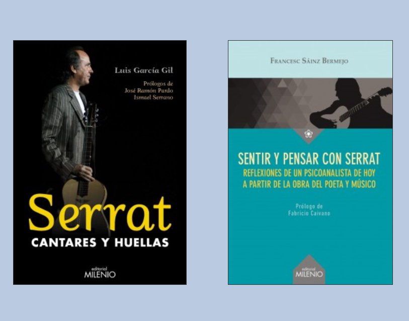 EdMilenio's tweet photo. @blaimarse @CatalunyaRadio Moltes gràcies per entrevistar dos autors amb llibres nostres sobre Serrat! 

Pels interessats:
- 'Serrat, cantares y huellas', de @LuisGarciaGil74 
📖https://t.co/CsuyTkWcVE
- 'Sentir y pensar con Serrat', de @francescsainz 
📖https://t.co/gounk6XsU1 https://t.co/zulgbZLny9