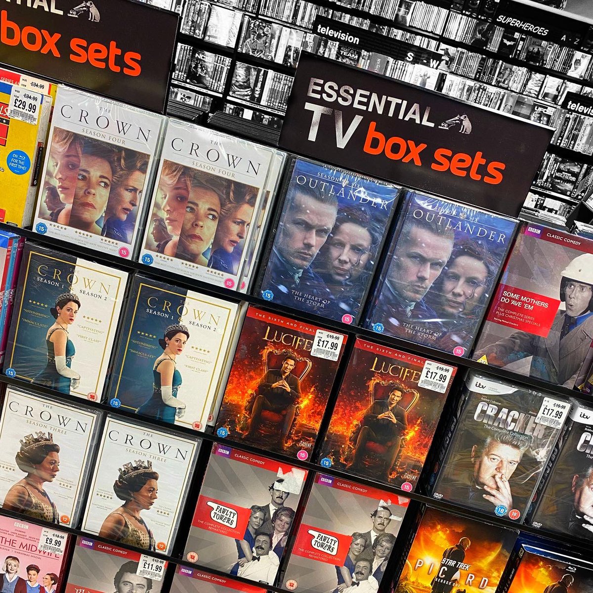 hmvburton's tweet photo. Looking for something to do in the gap between Christmas and the New Year? Our Boxsets are perfect to get all cosy with! #TvBoxsets #FilmBoxsets #HMV https://t.co/qYW0nXkALL