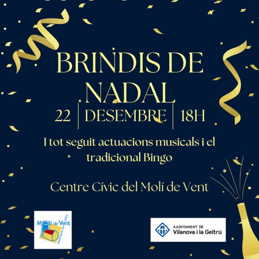 Demà tenim Brindis i Bingo!! Us esperem al centre civic!