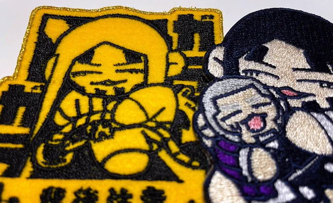 刺繍のステッカー作ってもらったけどふわふわしていてかわいいものができてしまった… 