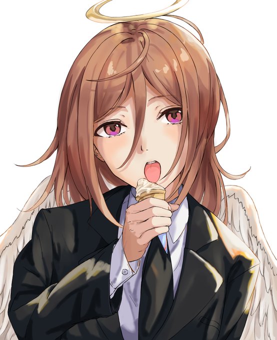 天使の悪魔マンガ読んでるときは少年のイメージだったけどアニメ割と青年だった #チェンソーマン 