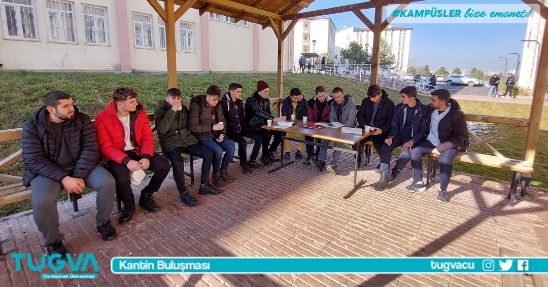 tugvacu's tweet photo. "Umudumuz altın küreyi kuşatan bir büyük mefkuredir.
Can ocağında pişen bir kutlu aşuredir.
Anadolu kilimini serip dünya denen zemine,
Bağdaş kurup oturduğun ulu çınarın gölgesidir"

Güz dönemimizin son Kantin Buluşmasını Sağlık Bilimleri Fakültesi'nde gerçekleştirdik. https://t.co/Bis4ggbTXP