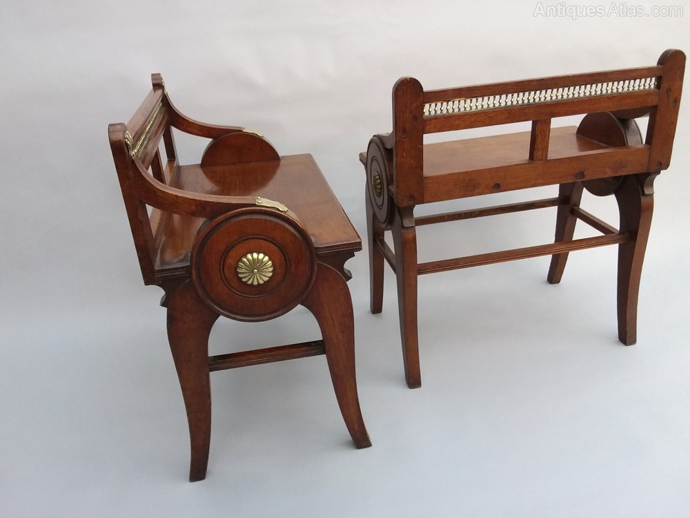 antiques_atlas's tweet photo. Pair of James Shoolbred Oak Benches Click link for more details https://t.co/Yk4mDooYsD #antiques From Brookland Antiques https://t.co/6y3au7kwCe #jasshoolbred #shoolbred #jamesshoolbred #englishantiquefurniture https://t.co/QdYjxWGrsJ