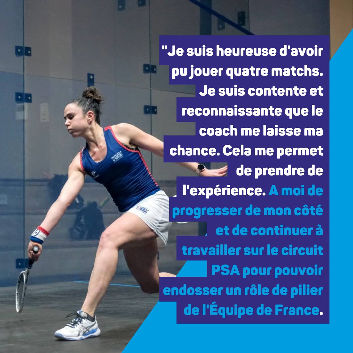 FFSquash's tweet photo. Soyez attentifs à vos mails pour retrouver une interview exclusive de Camille Serme dans notre newsletter à paraître en fin d’après-midi. 

Si vous n’êtes pas encore abonnés à la newsletter 
➡️ https://t.co/BvRuc5pXJA 

#Squash https://t.co/b8srMBSlpW