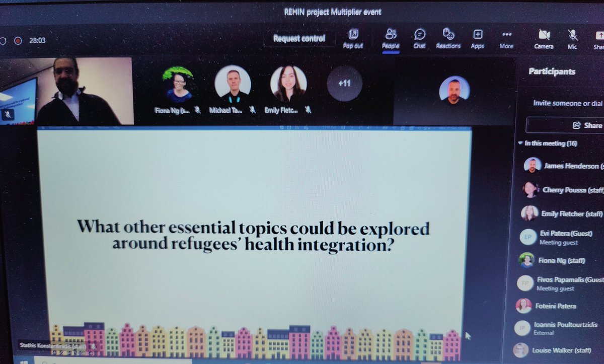 <a href="/staconst/">Stathis Konstantinidis</a> kicks off the dissemination event for <a href="/EuRehin/">ReHin EU Project</a>, explaining how the project identified the #Learning #Objectives to enhance #Refugees #health knowledge through a #Delphi study performed. <a href="/UPV/">Universitat Politècnica de València</a> <a href="/karolinskainst/">Karolinska Institutet</a> @MedicalPhysicsA <a href="/vtraver/">Vicente Traver</a> <a href="/Klas233/">Klas Karlgren</a> <a href="/bamidis/">Panos Bamidis</a> <a href="/UoN_SHS/">UoN Health Sciences</a>