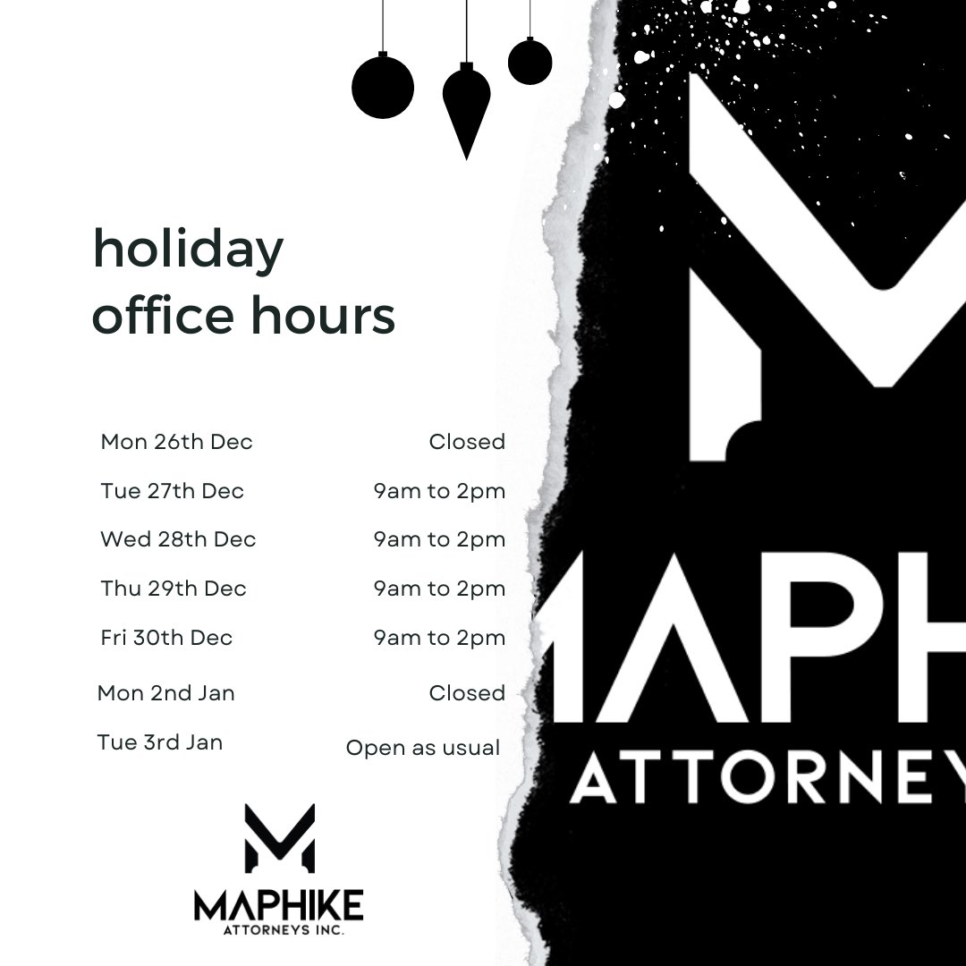 We are open. Our festive operating hours are as follows: