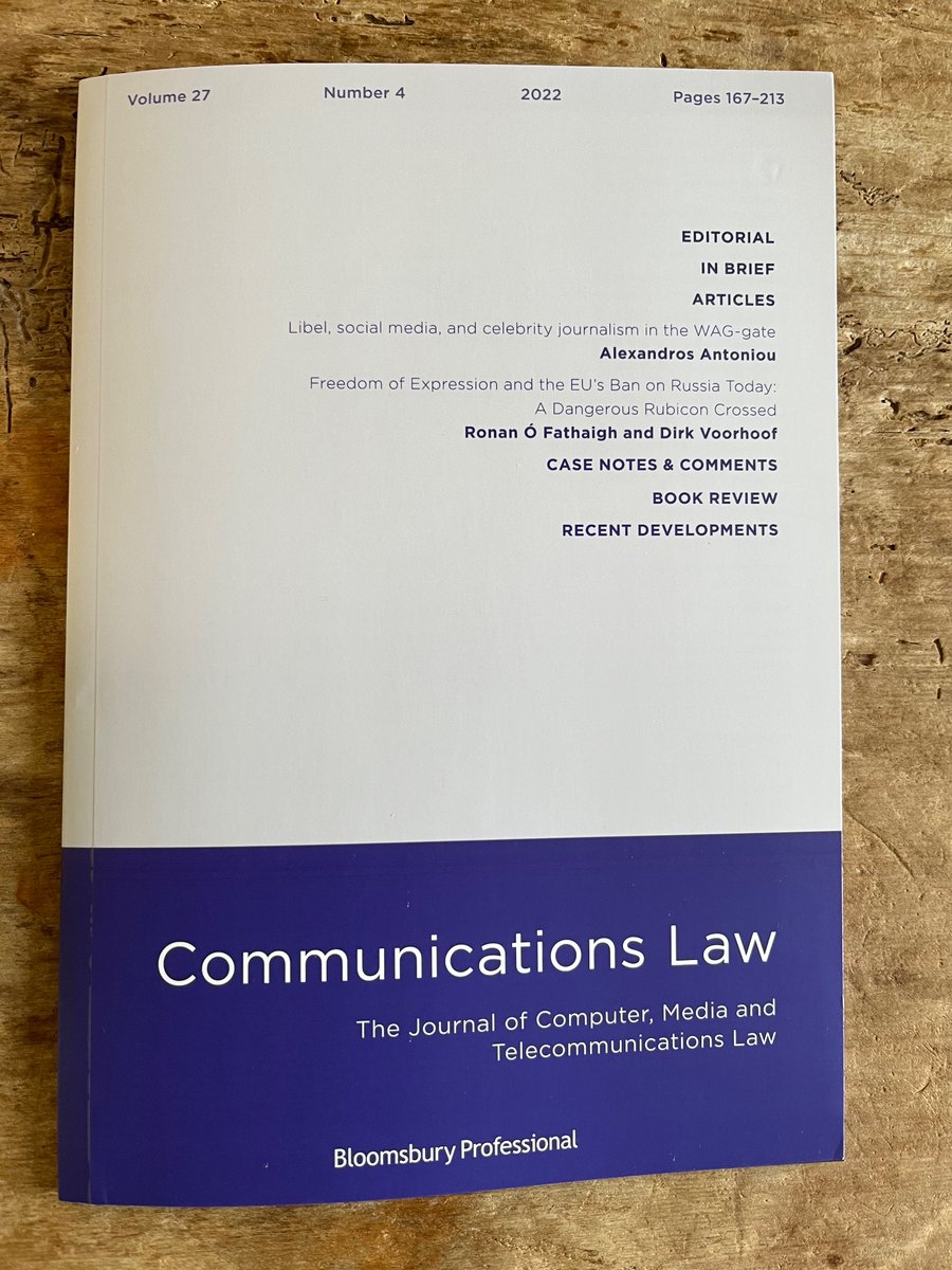 Communications Law Journal (@commslawjournal) on Twitter photo The latest issue of <a href="/CommsLawJournal/">Communications Law Journal</a> has been published and is packed with expert insight and analysis. If you’d like to contribute to future issues contact the editor, <a href="/pcoelaw/">Dr Peter Coe</a> for further information The latest issue of <a href="/CommsLawJournal/">Communications Law Journal</a> has been published and is packed with expert insight and analysis. If you’d like to contribute to future issues contact the editor, <a href="/pcoelaw/">Dr Peter Coe</a> for further information