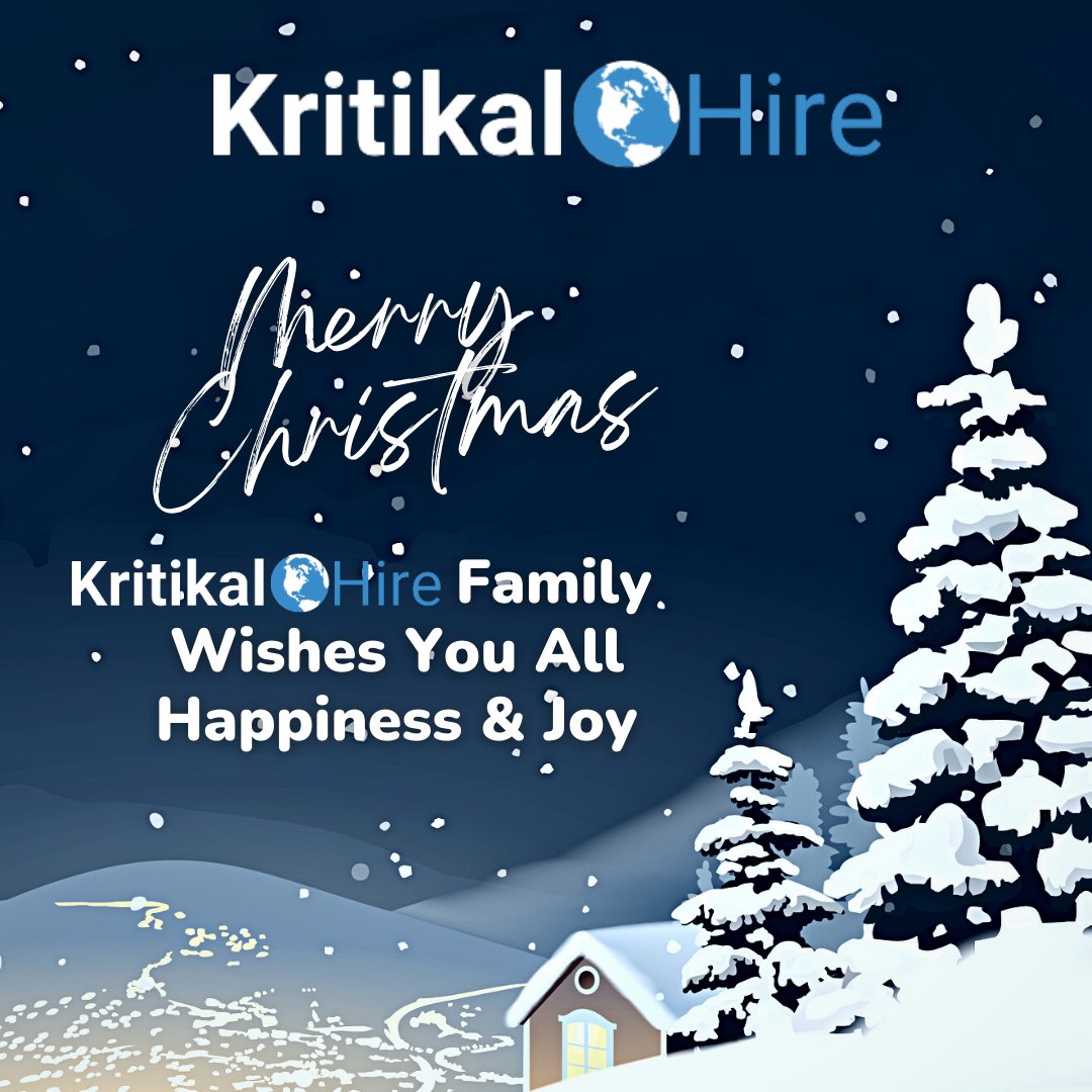 HireKritikal's tweet photo. Happy Holidays from everyone at KritikalHire. 
We hope your holidays will be filled with joy and laughter through the New Year.

@HireKritikal #merrychristmas2022 #happychristmas #Recruitment #RPO #HighQualityTalent #EmployerBranding #Database #RecruitmentProcessOutsourcing https://t.co/mKfOxi8NF7