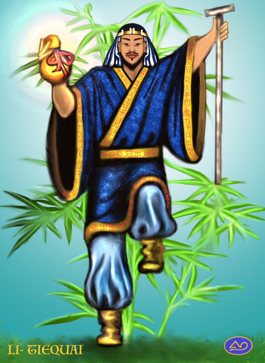 Elia42KA's tweet image. MITOLOGÍAS DEL MUNDO: #DiosesChinos 
LI-TIEQUAI o LI MULETA DE HIERRO, es el primero de los OCHO INMORTALES
Es tremendo que en ORIENTE lo excepcional -como la Inmortalidad-sea ansiado y premio a una vida extraordinaria, y en OCCIDENTE lo contrario @los7soles
