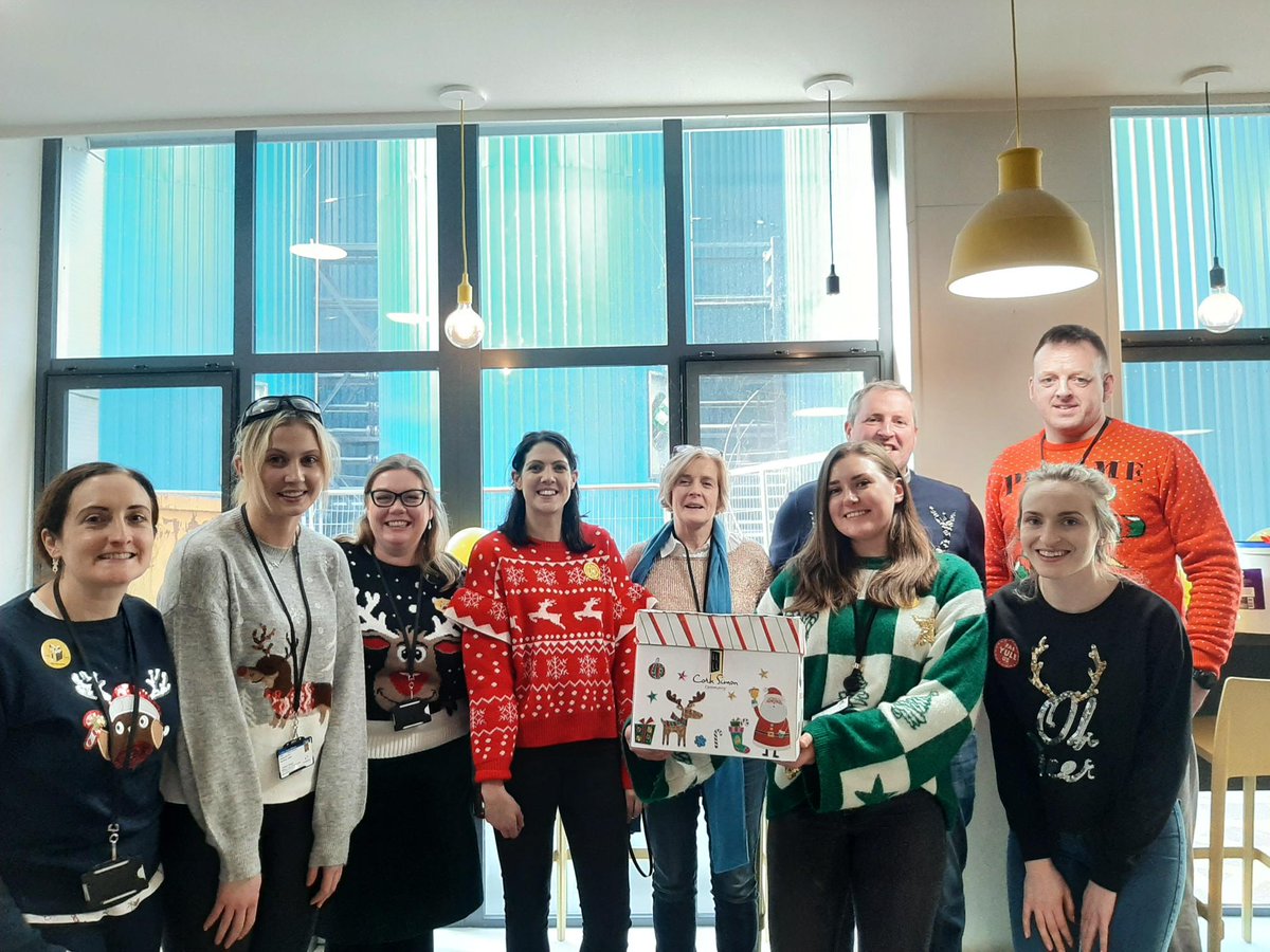 CarberyGroup's tweet photo. Our annual Christmas Jumper Day in Ballineen in aid of @SimonCommunity Cork was back in full force this year and our team didn't disappoint with their Christmas cheer and generous donations. Thanks to everyone! #Christmas2023 https://t.co/msepVwGUTG