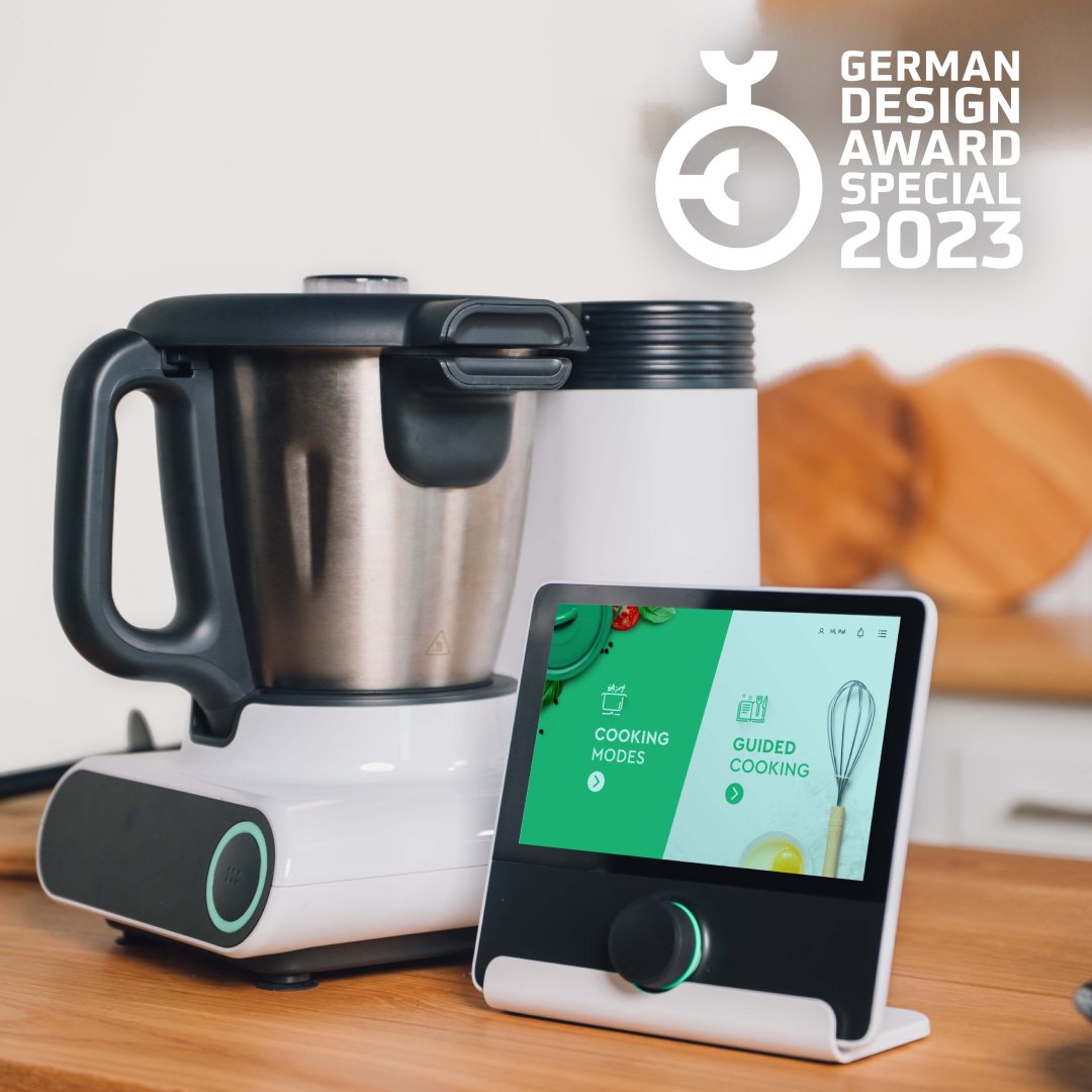 MyCookingPal's tweet photo. CookingPal is incredibly pleased to have received the German Design Award for Excellent Product Design! Thank you @DesignInGermany for the recognition of our hard work! So proud of the team!🤗
https://t.co/HFZXrZwmpt
#CookingPal #GermanDesignAward2023 https://t.co/2rfSnY4mi1