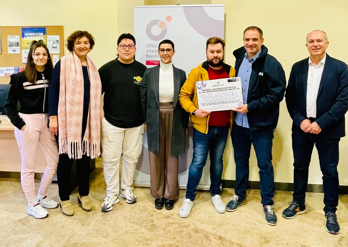 OficinaSocialUM's tweet photo. 🎊🤩¡Hoy estamos de celebración!🎊
Gracias a @animalsound por su donativo a la Oficina de Atención Social! 
Con estos 1️⃣4️⃣4️⃣5️⃣€ podremos ayudar a aquellos estudiantes en situación de dificultad social🫂 y económica👛
🥰🥰
#odsesiones #odsesionesumu #ningúnestudianteatrásUMU https://t.co/hJL7TVtAIp