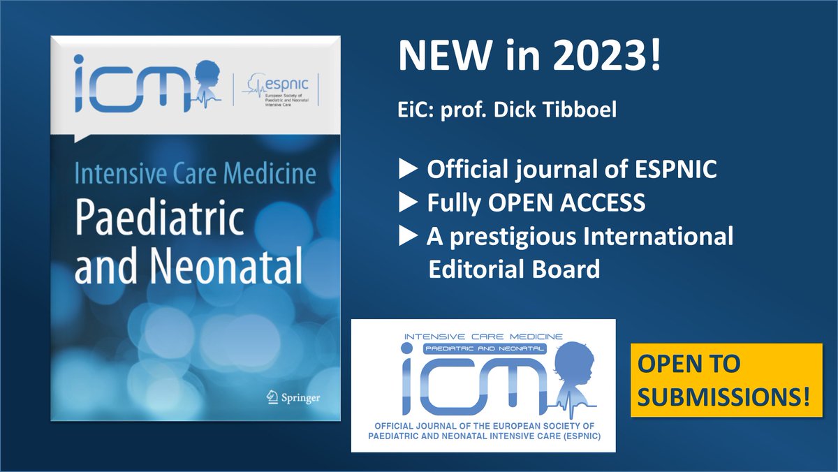 Springer Medicine (@clinmedjournals) on Twitter photo #ICMpn
The first OA multidisciplinary platform of communication for latest achievements in #neonatal and #pediatric #intensive_care medicine is OPEN for SUBMISSIONS! 
Learn more: springer.com/journal/44253
SUBMIT YOUR NEXT PAPER AT  editorialmanager.com/icmp/ #ICMpn
The first OA multidisciplinary platform of communication for latest achievements in #neonatal and #pediatric #intensive_care medicine is OPEN for SUBMISSIONS! 
Learn more: springer.com/journal/44253
SUBMIT YOUR NEXT PAPER AT  editorialmanager.com/icmp/