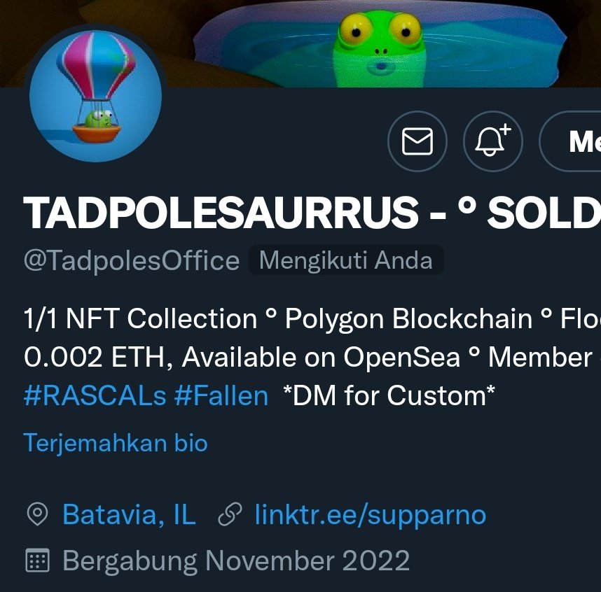 SOLD 🔥🔥

Thanks again to @TadpolesOffice my fam ❤️, for collecting "dilolo wibu"❤️🍸👯🎶
So happy right now ❤

Let's check &amp; follow @TadpolesOffice guys 😍😍
Much love ❤
======
Follow, like &amp; RT
======
#nfts  #lolo
