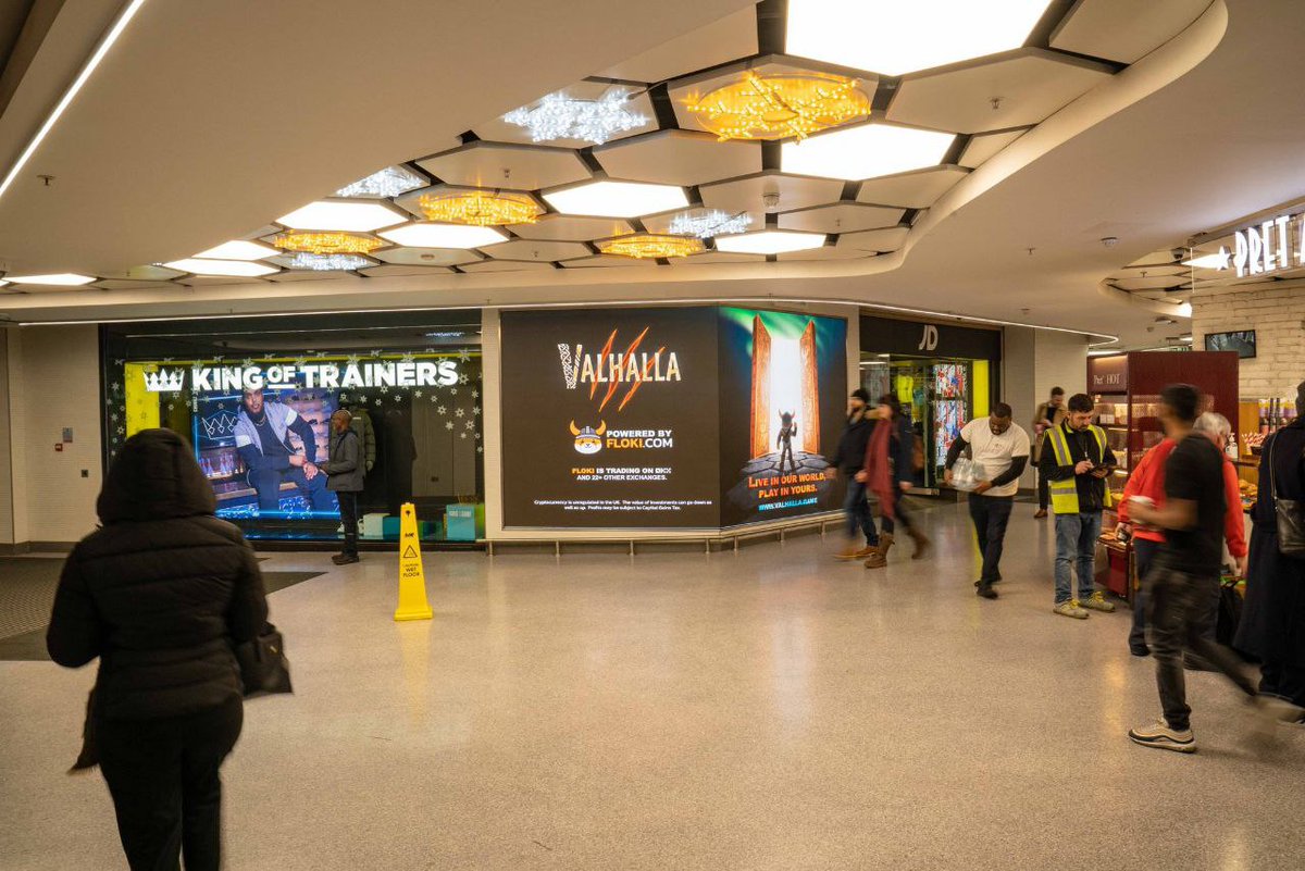 FLOKI's tweet photo. #Floki ads are live in London!
These ads will run through Christmas and New Year on 35 large format premium LED screens in high-impact locations and will help create awareness for our #metaverse game, #Valhalla .
The ads also feature @OKX as the biggest exchange to buy $FLOKI! https://t.co/9g2MljXt8C