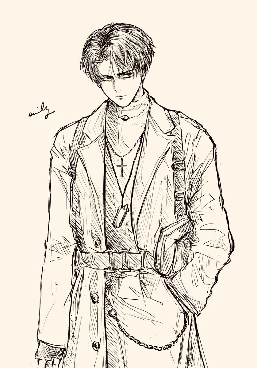 sketch 

#leviackerman 

/ Wang Yibo's outfit 
