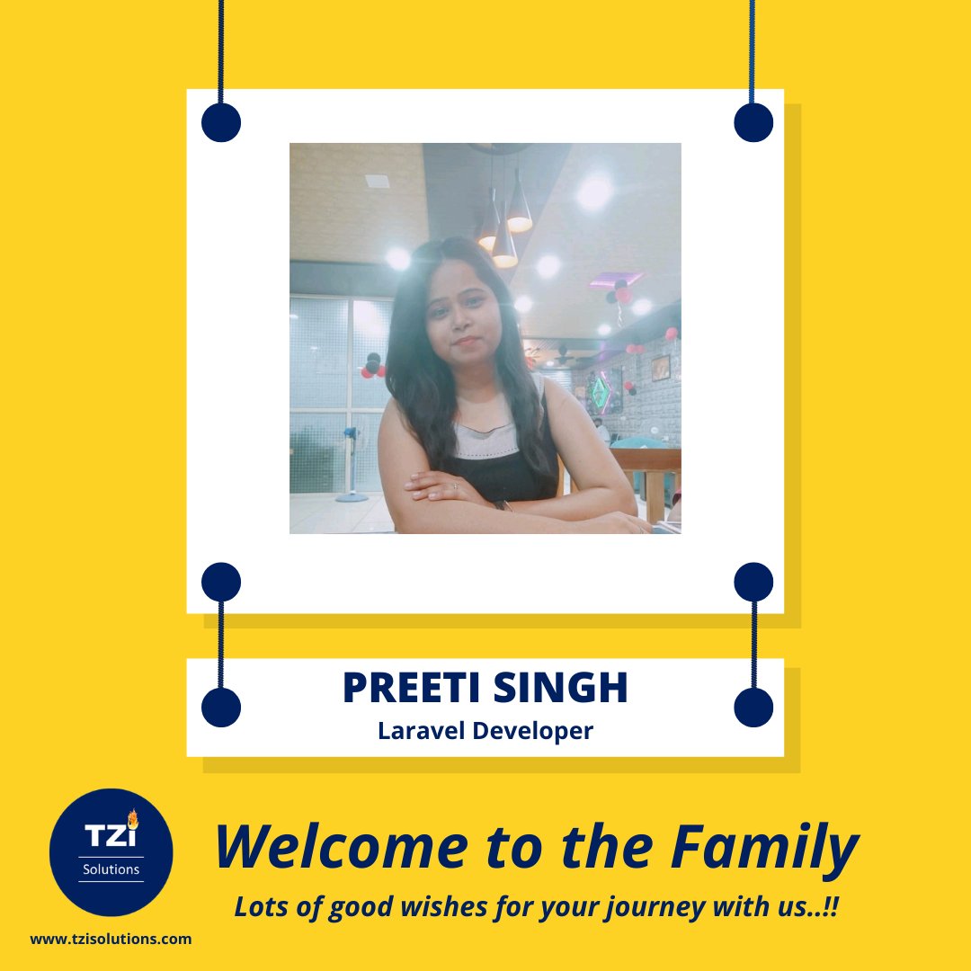 tzisolutions's tweet photo. We are thrilled to welcome Preeti Singh to the TZi Solutions family, let's make this journey a memorable one.
Welcome aboard..!!
#newjoinee #TZian #TeamTZi #WelcomeAboard #welcometothesquad #Growth #TZiSolutions https://t.co/mPDRUsQXDu