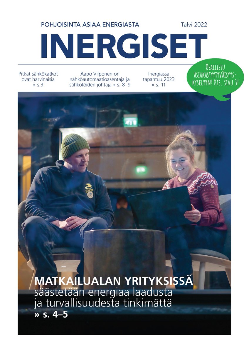 🤔 Miten matkailualan yrityksissä säästetään energiaa laadusta ja turvallisuudesta tinkimättä? Tämä ja muita aiheita talven -22 Inergiset -lehdessä 👇

lnkd.in/dH3_QVHi

#pidammehuolen #inergia #astettaalemmas