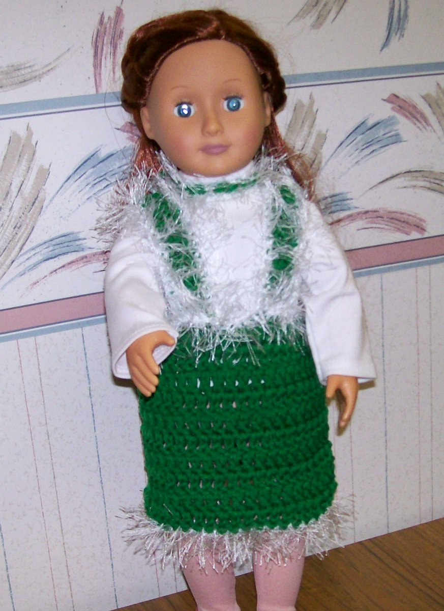Check out Green Jumper and Necklace for 18' Doll, Handmade, Crochet ebay.com/itm/2545871076… #eBay via @eBay