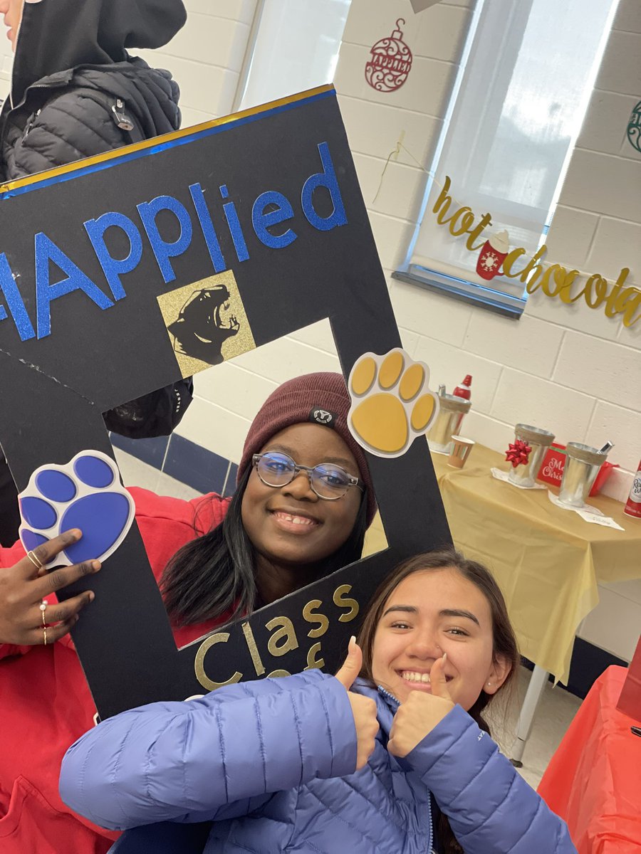 Cocoa, Cookies and College! Today we celebrate our Seniors who have submitted applications. #IApplied