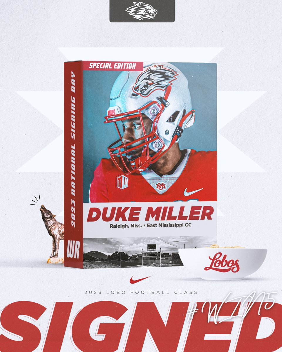 New Mexico Football (@unmlobofb) on Twitter photo Perfect guy for the Duke City! Let's welcome to the Lobo Family Duke Miller!!! Duke (<a href="/Arterrious_3/">DUKE MILLER ✞</a>) brings big-time hands and speed to the squad!!!
WR | 6-1 | 170
#GoLobos | #NSD23 | #WIN5 Perfect guy for the Duke City! Let's welcome to the Lobo Family Duke Miller!!! Duke (<a href="/Arterrious_3/">DUKE MILLER ✞</a>) brings big-time hands and speed to the squad!!!
WR | 6-1 | 170
#GoLobos | #NSD23 | #WIN5