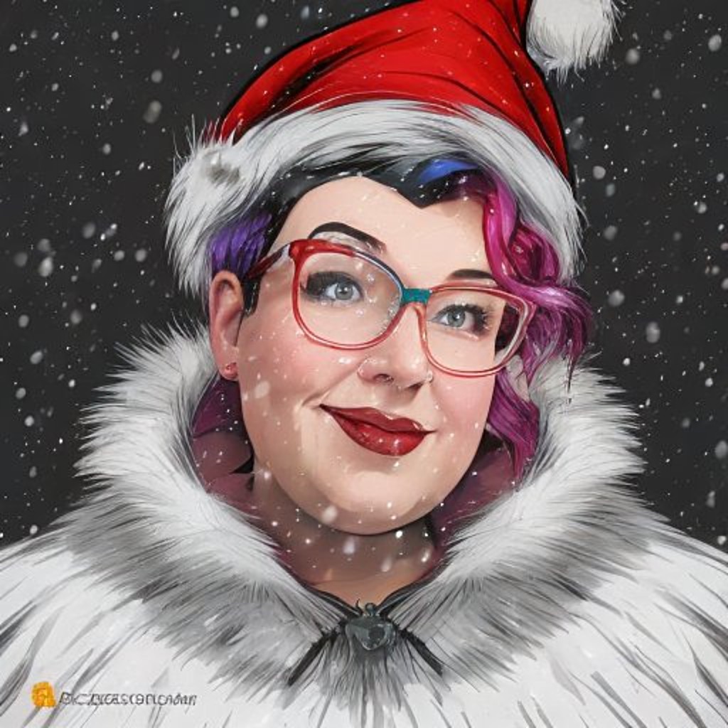 PrincessOGaming's tweet photo. Blessed Yule! 
Enjoy some #AIart of me. 
#WinterSolstice #Yule https://t.co/EFUorM69x8