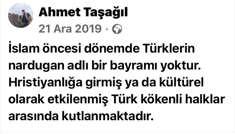 İslam öncesi dönemde Türklerin nardugan adlı bir  bayramı yoktur. Hıristiyanlığa girmiş ya da kültürel olarak etkilenmiş Türk kökenli topluluklar tarafından kutlanmaktadır.