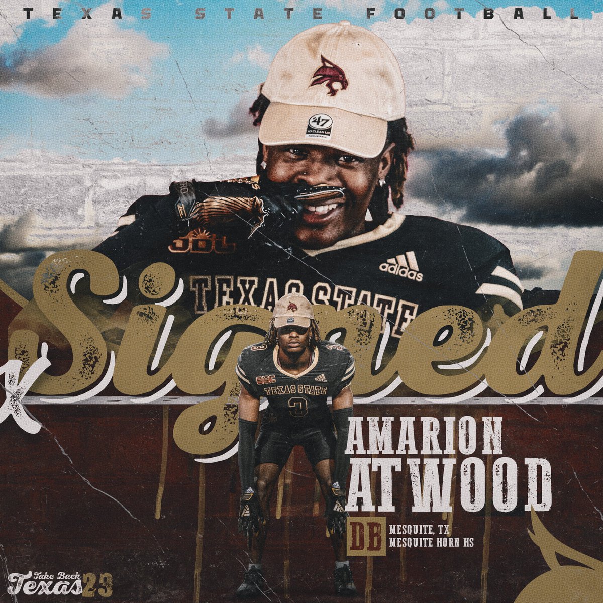 Texas State Football (@txstatefootball) on Twitter photo Let's #TakeBackTexas
Mesquite product traveling down to San Marcos
โ๏ธ Amarion Atwood (<a href="/amarionatwood1/">๐จ๐๐๐๐๐๐ ๐จ๐๐๐๐๐
๐ฆ
</a>)
๐ Defensive back
๐ Mesquite, TX
โก๏ธ Mesquite Horn HS
#EatEmUp Let's #TakeBackTexas
Mesquite product traveling down to San Marcos
โ๏ธ Amarion Atwood (<a href="/amarionatwood1/">๐จ๐๐๐๐๐๐ ๐จ๐๐๐๐๐
๐ฆ
</a>)
๐ Defensive back
๐ Mesquite, TX
โก๏ธ Mesquite Horn HS
#EatEmUp