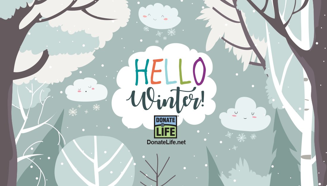 Welcome the first day of winter today with the warmest thing you can do - register to save lives as an organ, eye, and tissue donor. Learn more and sign up at register.donatelifemaryland.org. #DonateLife #FirstDayofWinter