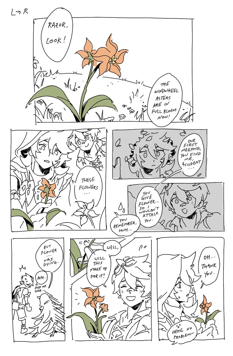 razor, benny, and the flowers along their adventures...yes im still drawing them in 2022 #原神 #genshinimpact

(1/2) 