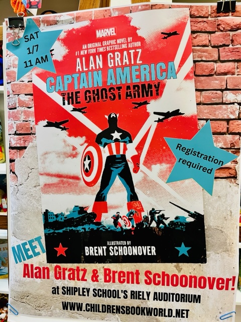 Christmas countdown gift idea: tickets to see @AlanGratz and illustrator @brentschoonover present about their new book 'Captain America: The Ghost Army - RSVP required: twitter.com/brentschoonove…