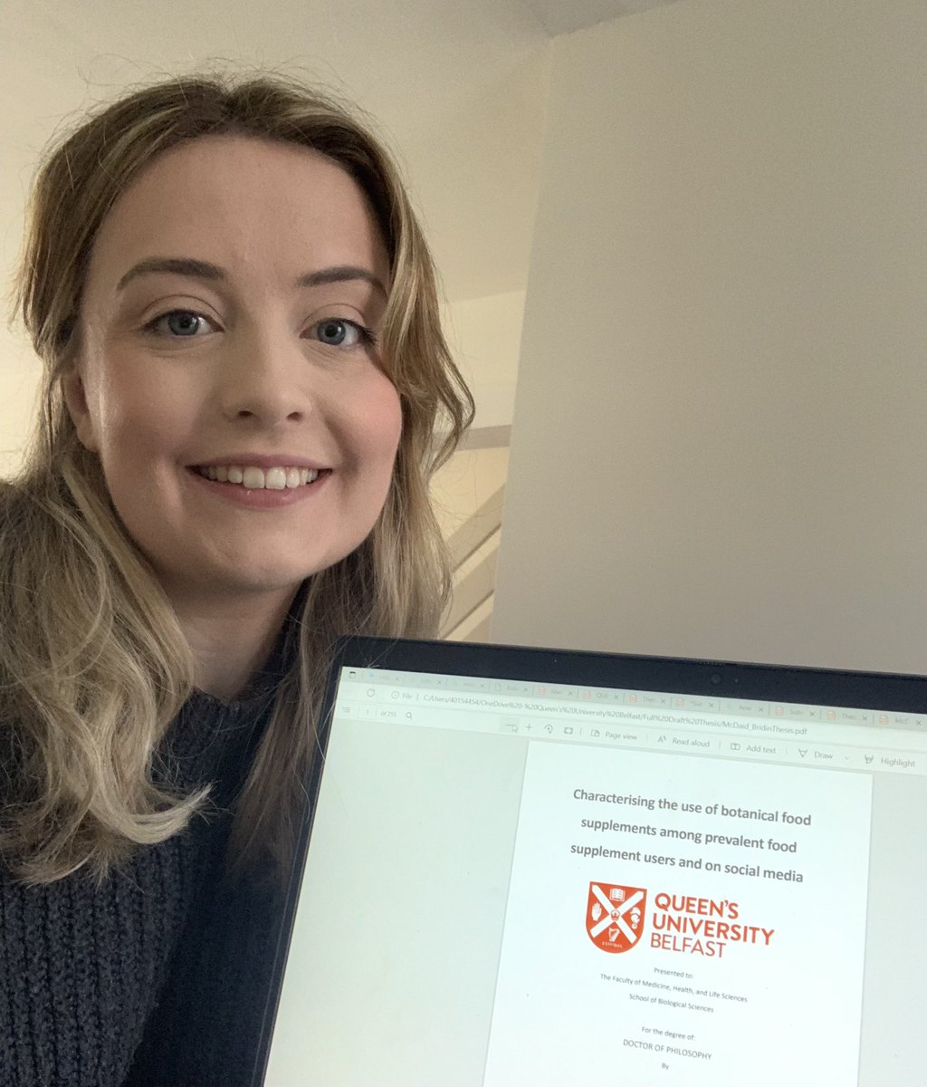 PhD thesis submitted✅🥳 just in time for Christmas!🎄
Massive thank you to my amazing supervisors <a href="/annepnugent/">Anne Nugent</a> <a href="/WoodsideJayne/">Jayne</a> and Dr Charlotte Neville! 
Pass the Prosecco 🥂
