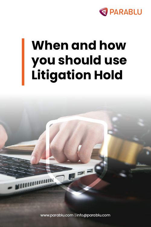 ParabluInc's tweet photo. The #LitigationHold feature in #Microsoft365 can backfire if not used correctly! Know the important considerations to keep in mind when implementing it - https://t.co/5TX3vp39ak
#datasecurity #dataresiliency #ransomware #BluVault https://t.co/eOtybf5DHV