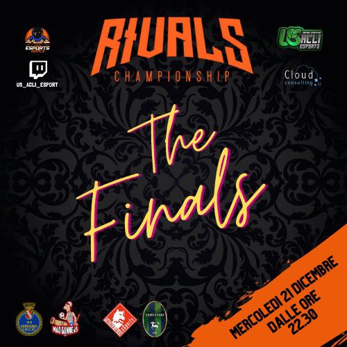 Esport Us Acli (@us_acli) on Twitter photo Stasera dalle 22.30 le finali della US ACLI Rivals Championship
In diretta su twitch.tv/us_acli_esport
@Revenge__Team <a href="/Gunners_Mad/">MAD GUNNERS PRO CLUB PS5</a> <a href="/PiacenzaCalcio/">Piacenza Calcio</a> @BOCAFOGGIA1 @FasanoeUs @MC__Revolution <a href="/RTAllProClub/">RETWEET ALL PROCLUB</a> <a href="/ZoOmProClub1/">ZoOmProClub</a> @Poseidonleague <a href="/NewsProclub/">News Proclub</a> Stasera dalle 22.30 le finali della US ACLI Rivals Championship
In diretta su twitch.tv/us_acli_esport
@Revenge__Team <a href="/Gunners_Mad/">MAD GUNNERS PRO CLUB PS5</a> <a href="/PiacenzaCalcio/">Piacenza Calcio</a> @BOCAFOGGIA1 @FasanoeUs @MC__Revolution <a href="/RTAllProClub/">RETWEET ALL PROCLUB</a> <a href="/ZoOmProClub1/">ZoOmProClub</a> @Poseidonleague <a href="/NewsProclub/">News Proclub</a>