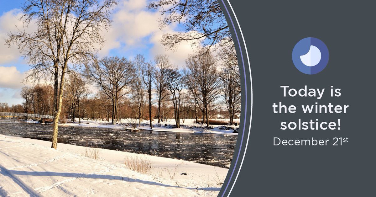 For the Northern Hemisphere, today marks the day with the least amount of sunlight in a year. From this day until June 21st, the days will gain more sunlight until the process repeats itself. #WinterSolstice