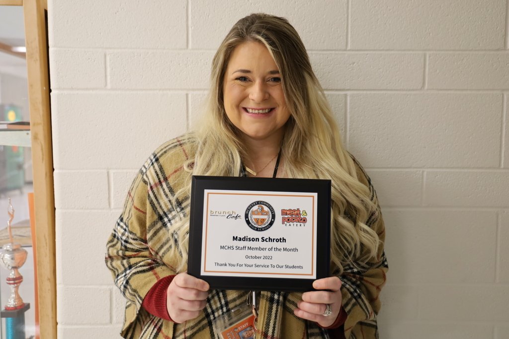 “Madison has taken everything the school year has thrown at her in stride," a colleague said about Instructor Madison Schroth, the October Staff Member of the Month.
Read more about Mrs. Schroth on the district's website.
dist156.org/article/945743
IG: Link in bio.