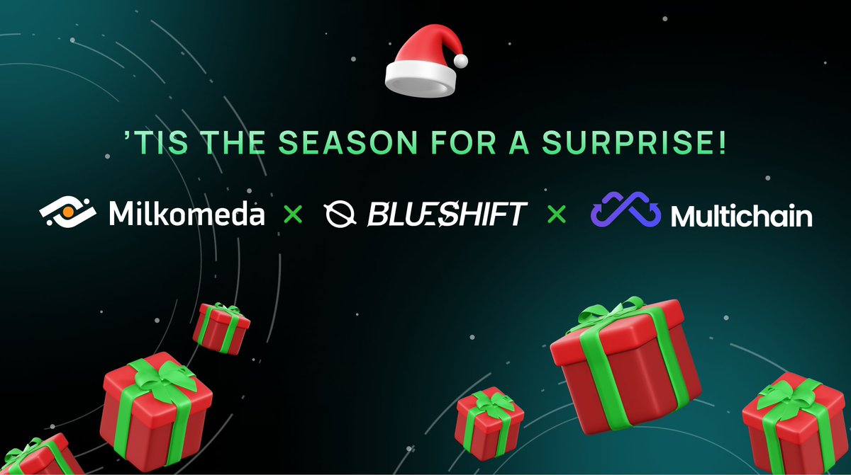 Milkomeda (there is no token) (@milkomeda_com) on Twitter photo 🎁What could possibly be happening this holiday season? 🎁
You will have to wait until December 24th to find out!
<a href="/Milkomeda_com/">Milkomeda (there is no token)</a> x <a href="/blueshiftfi/">Blueshift</a> x <a href="/MultichainOrg/">Multichain (Previously Anyswap)</a>
Retweet & Comment what you think we have planned!👇👇 🎁What could possibly be happening this holiday season? 🎁
You will have to wait until December 24th to find out!
<a href="/Milkomeda_com/">Milkomeda (there is no token)</a> x <a href="/blueshiftfi/">Blueshift</a> x <a href="/MultichainOrg/">Multichain (Previously Anyswap)</a>
Retweet & Comment what you think we have planned!👇👇