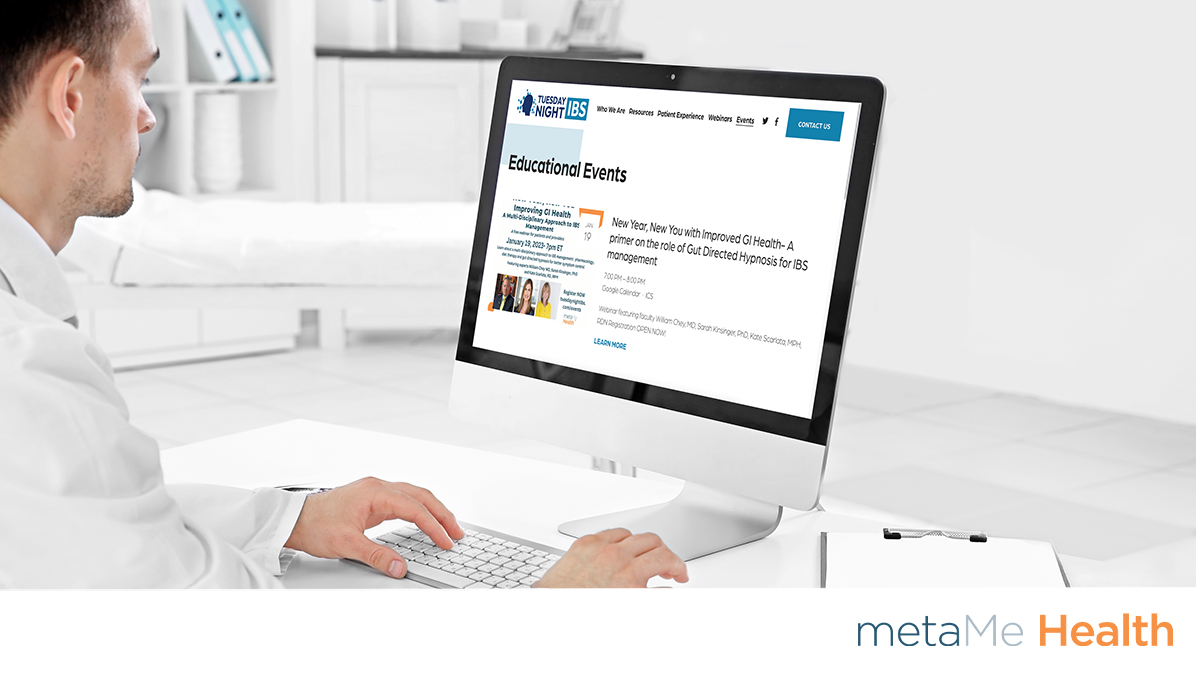 metaMe Health (@metamehealth) on Twitter photo YOU’RE INVITED! We’re sponsoring a free webinar from <a href="/TuesdayNightIBS/">#TuesdayNightIBS</a>, featuring <a href="/umfoodoc/">William Chey</a>, <a href="/DrKinsinger/">Sarah Kinsinger</a>, <a href="/KateScarlata_RD/">Kate Scarlata, MPH, RDN</a>. Topics include the role of #GutDirectedHypnotherapy for #IBS management, <a href="/Regulora_PDT/">Regulora</a>, and more. Register now: bit.ly/3hCzD5j #TuesdayNightIBS YOU’RE INVITED! We’re sponsoring a free webinar from <a href="/TuesdayNightIBS/">#TuesdayNightIBS</a>, featuring <a href="/umfoodoc/">William Chey</a>, <a href="/DrKinsinger/">Sarah Kinsinger</a>, <a href="/KateScarlata_RD/">Kate Scarlata, MPH, RDN</a>. Topics include the role of #GutDirectedHypnotherapy for #IBS management, <a href="/Regulora_PDT/">Regulora</a>, and more. Register now: bit.ly/3hCzD5j #TuesdayNightIBS