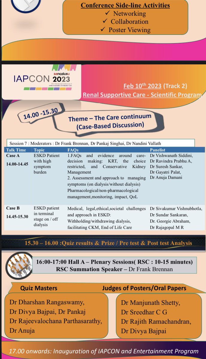 🔊Join us for an academic feast on “Renal palliative care - emergence of sub-speciality in Palliative medicine” as part of the IAPCON 2023⚡️

🗓 February 10th, 2023 

📍Nimhans Convention centre, Bengaluru