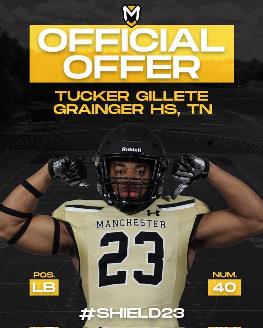GilletteTucker's tweet photo. Blessed to receive my first official offer from @MU_SpartanFB !!                 @footballcoachj @CoachWaltRaines @mikemanis70 @Venomrecruiting @JerryLeeLong1 @GraingerFtball https://t.co/JDjQA7kZuI