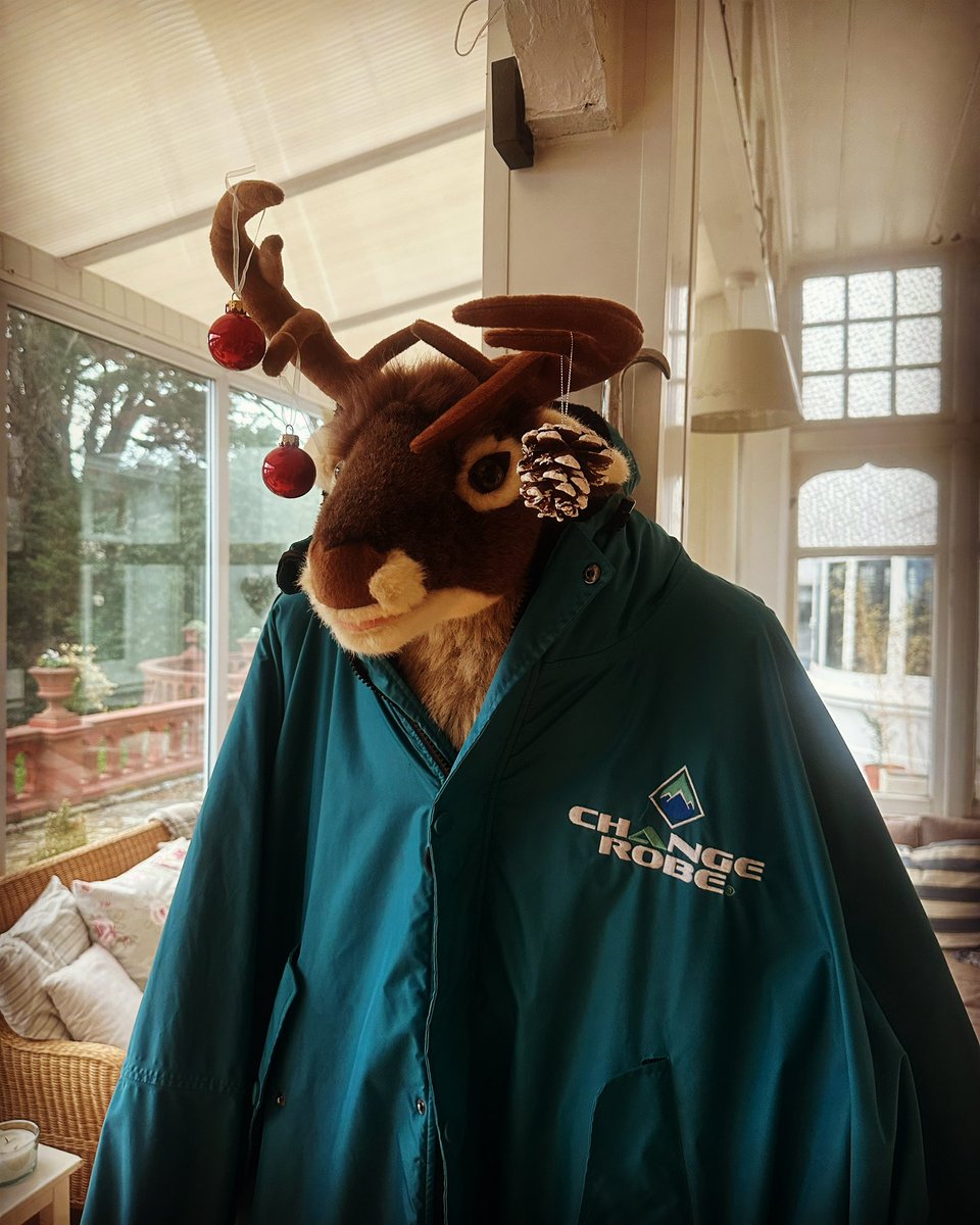 bprincesup's tweet photo. Even the Reindeer are trying to nab Brendon’s @change_robe this time of year… It’s cold outside!
#winter #christmas #reindeer #adventure #changingrobe #sup #swim #watersports https://t.co/eRbHFyY2GH