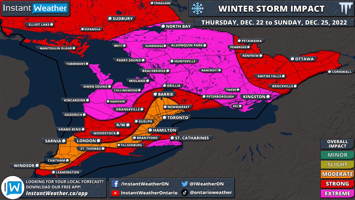 IWeatherON's tweet image. #ONStorm #ONwx Potentially Historic ‘Nightmare Before Christmas’ Storm Threatens to Ruin Holiday Plans Across Southern Ontario

Regional forecast: instantweatherinc.com/articles/2022/…