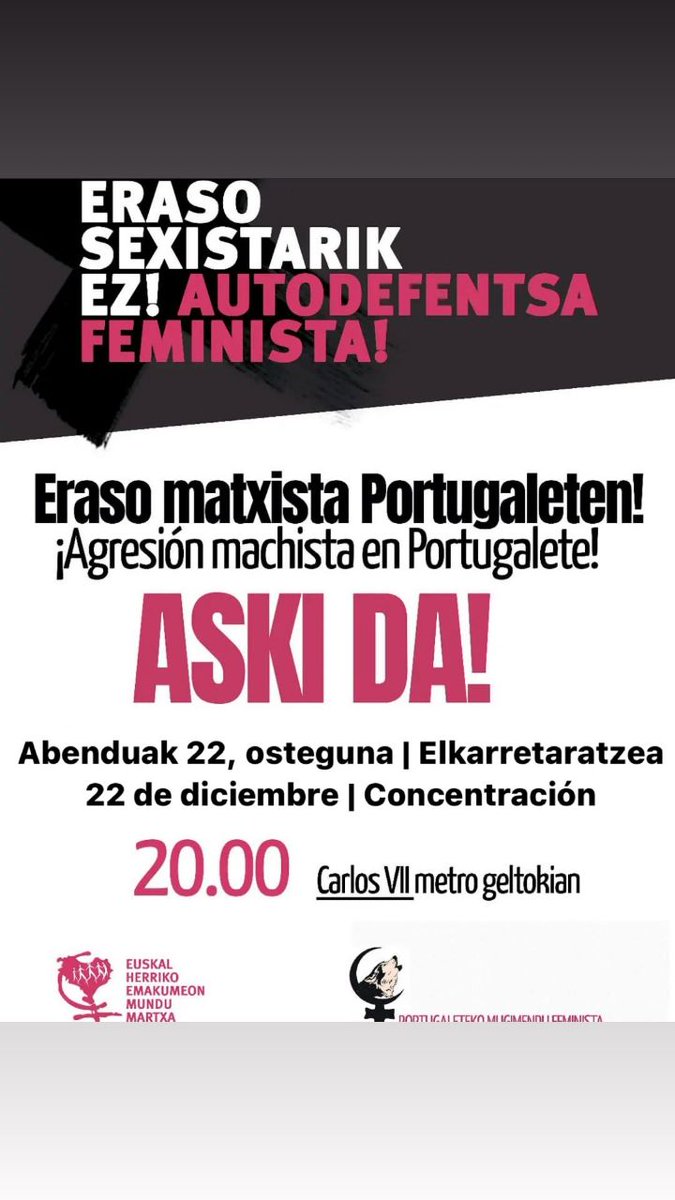 Berriro ere kalean izango gaituzte.

Erasorik ez erantzunik gabe!